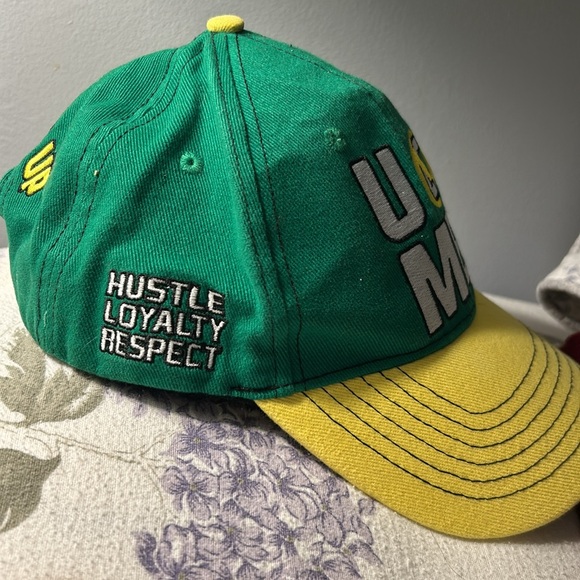 John Cena Earn The Day Yellow and Green Mens Baseball Hat - Picture 2 of 5